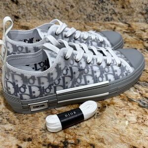 Monogram Gray and White Sneakers